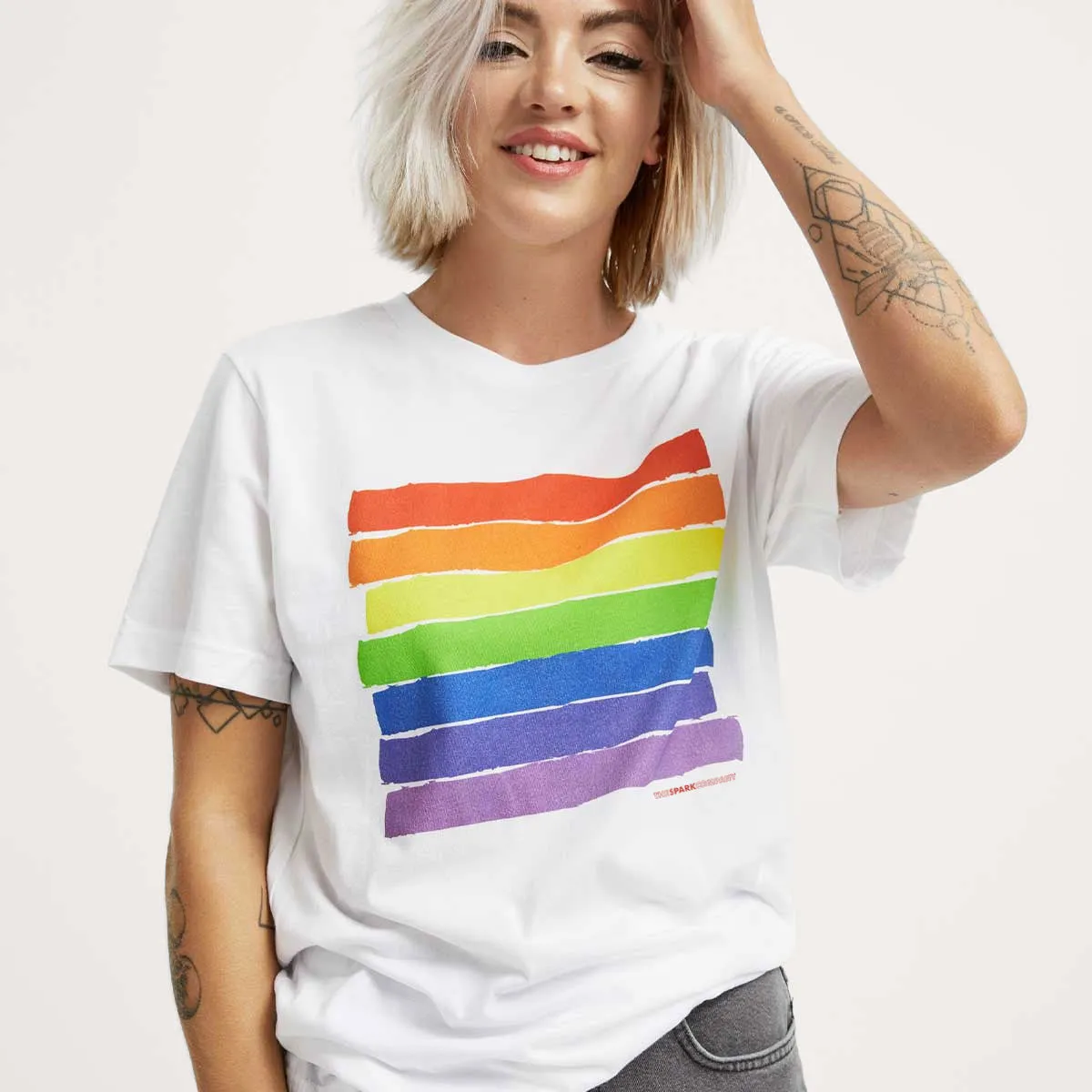 Pride Flag T-Shirt sold by The Spark Company product image thumbnail 2