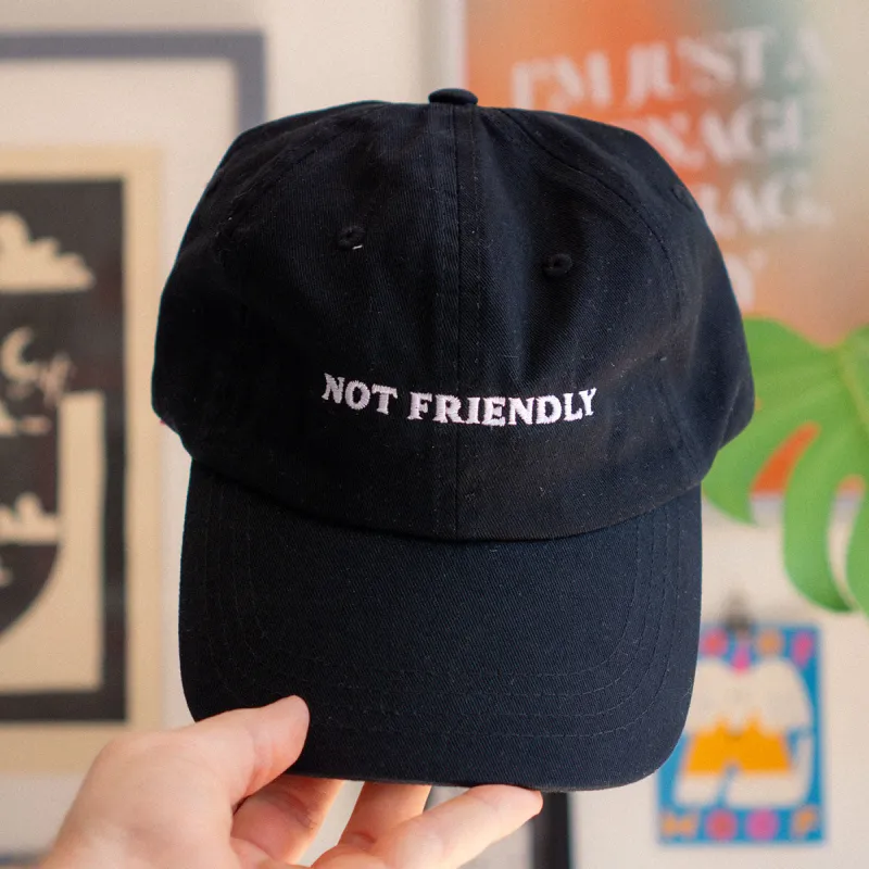 Not Friendly Slogan Cap made by The Spark Company