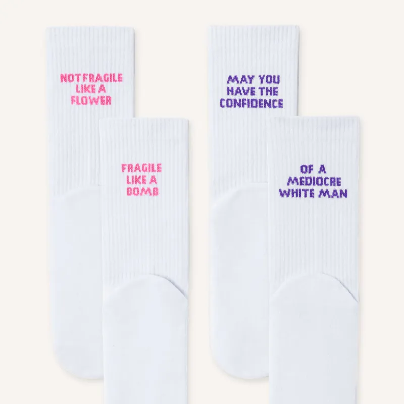 Feminist Slogan Socks Set made by The Spark Company