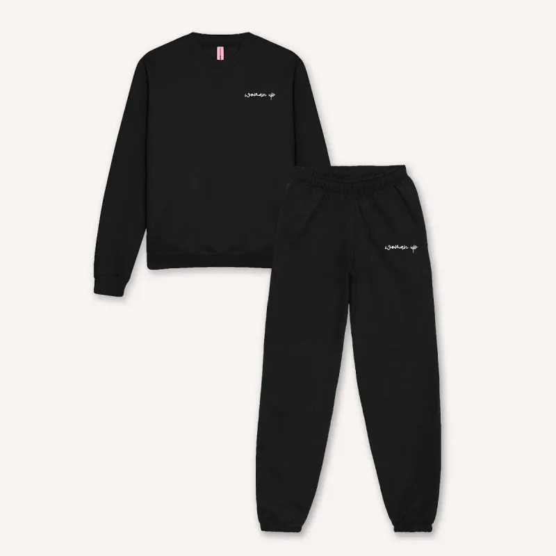 Woman Up Sweatshirt & Joggers Set made by The Spark Company