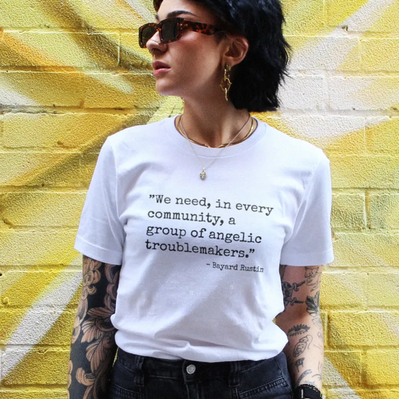 A Group Of Angelic Troublemakers T-Shirt made by The Spark Company