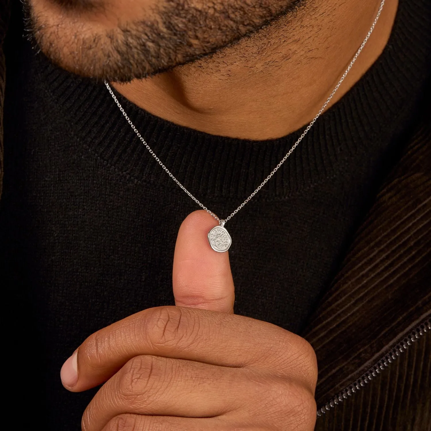 Men's 9k Gold Tree of Life Tiny Talisman Necklace sold by Dower & Hall product image thumbnail 5