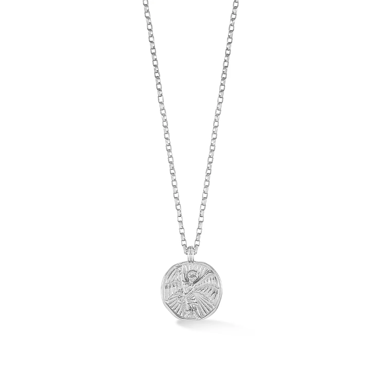 Men's 9k Gold St. Michael Tiny Talisman Necklace sold by Dower & Hall product image thumbnail 4