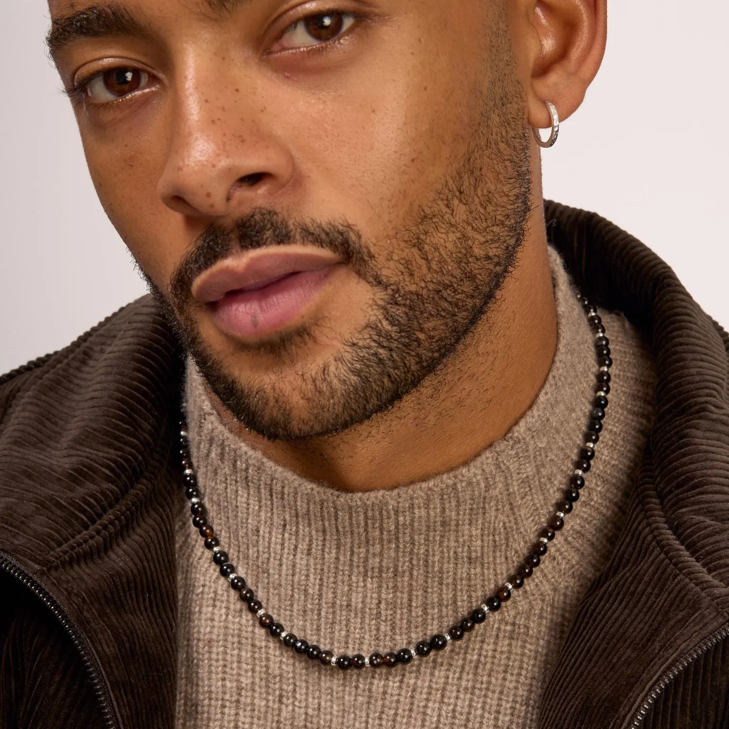 Men's Mixed Black Onyx Necklace sold by Dower & Hall product image thumbnail 2