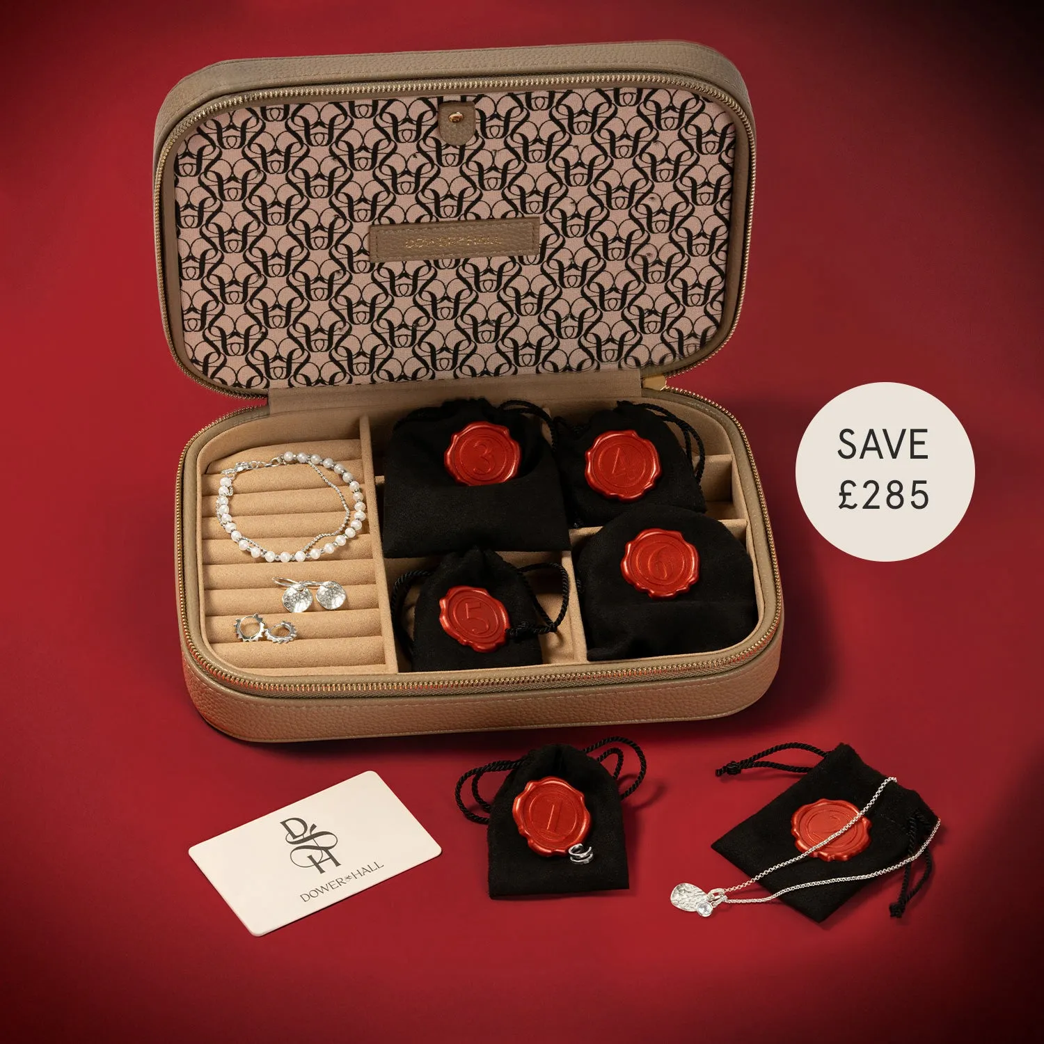 Silver Jewellery Advent Calendar sold by Dower & Hall