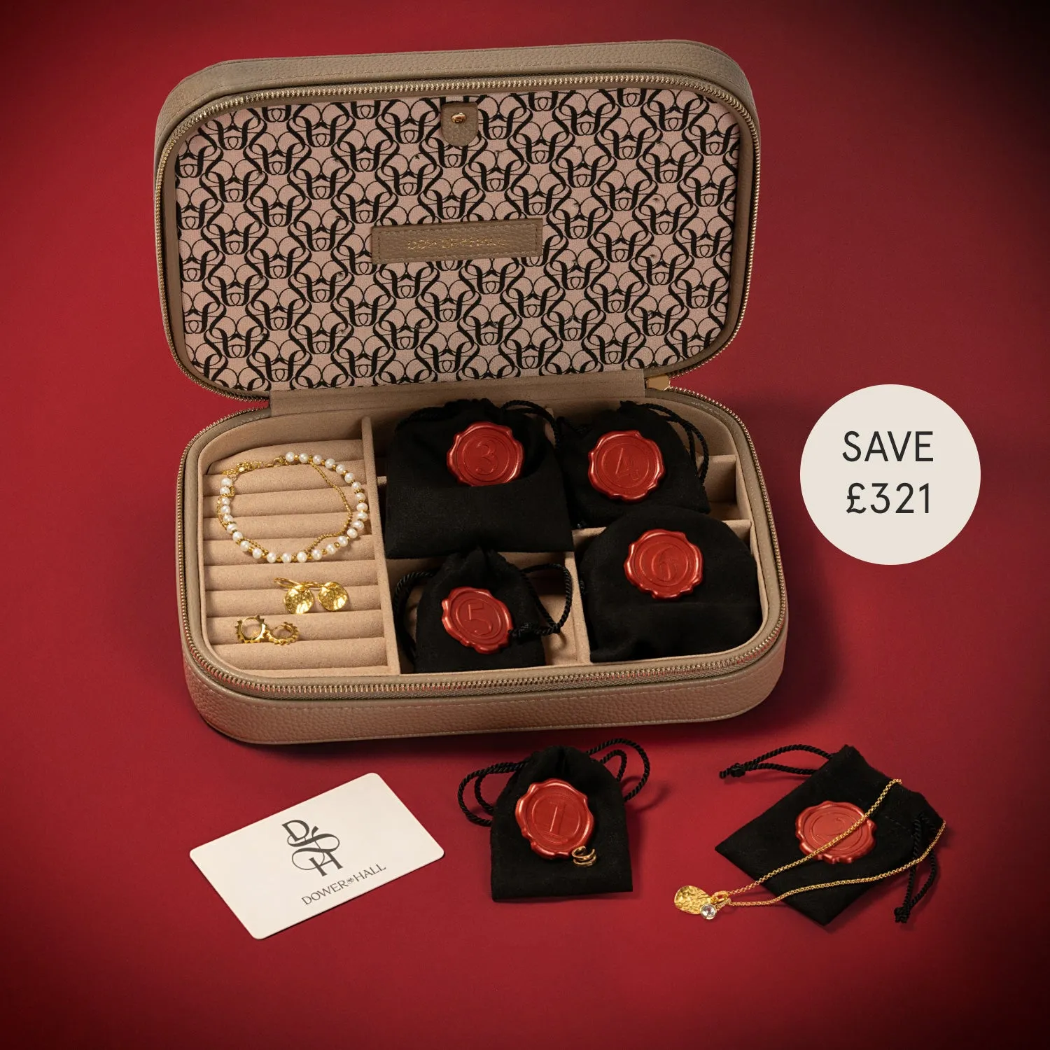 Gold Vermeil Jewellery Advent Calendar sold by Dower & Hall