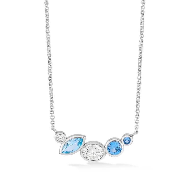 'Serenity' Tutti Frutti Bar Necklace sold by Dower & Hall