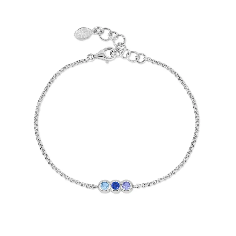 'Blues' Tutti Frutti Chain Bracelet sold by Dower & Hall