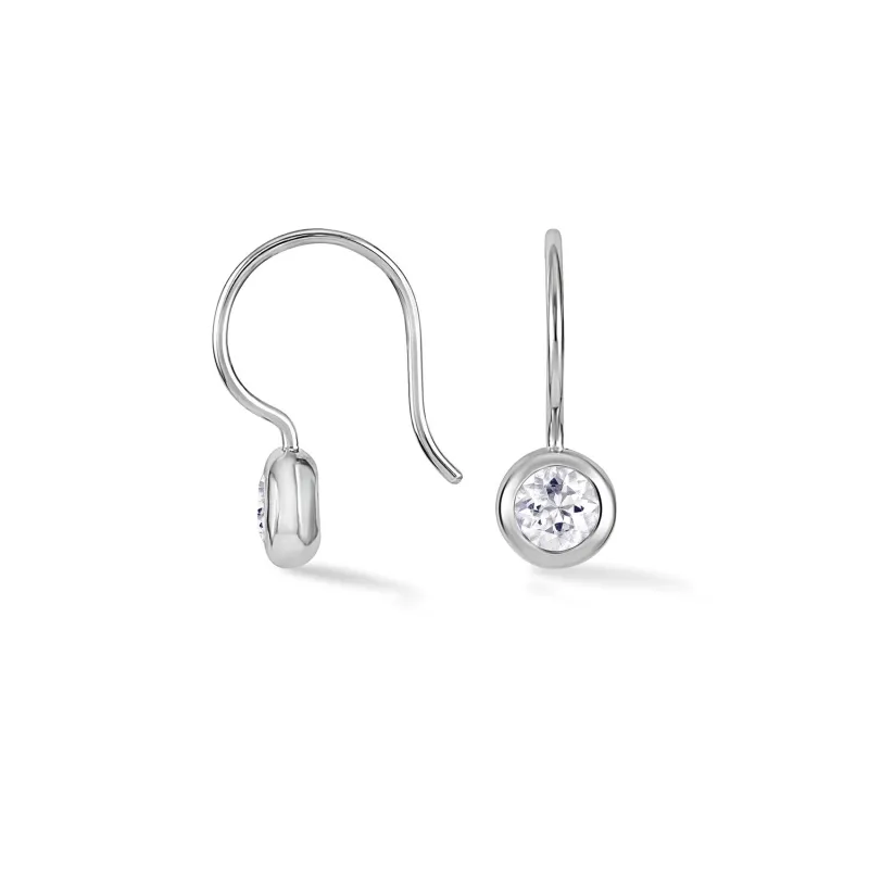 White Topaz Dewdrop Earrings sold by Dower & Hall