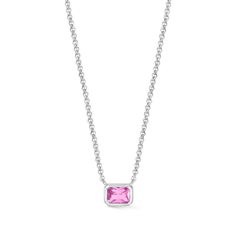 Octagon Pink Quartz Tutti Frutti Necklace sold by Dower & Hall