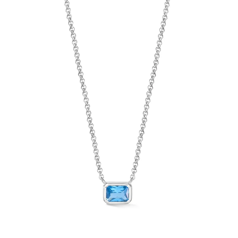 Octagon Blue Topaz Tutti Frutti Necklace sold by Dower & Hall