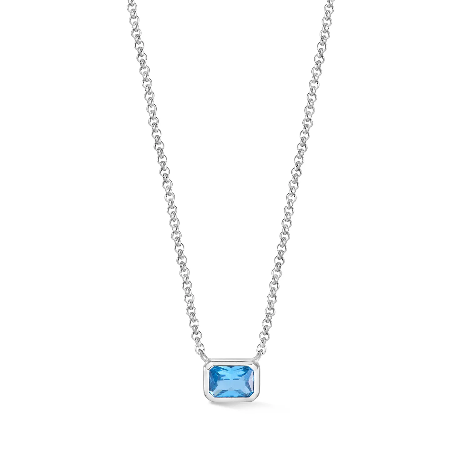 Octagon Blue Topaz Tutti Frutti Necklace sold by Dower & Hall