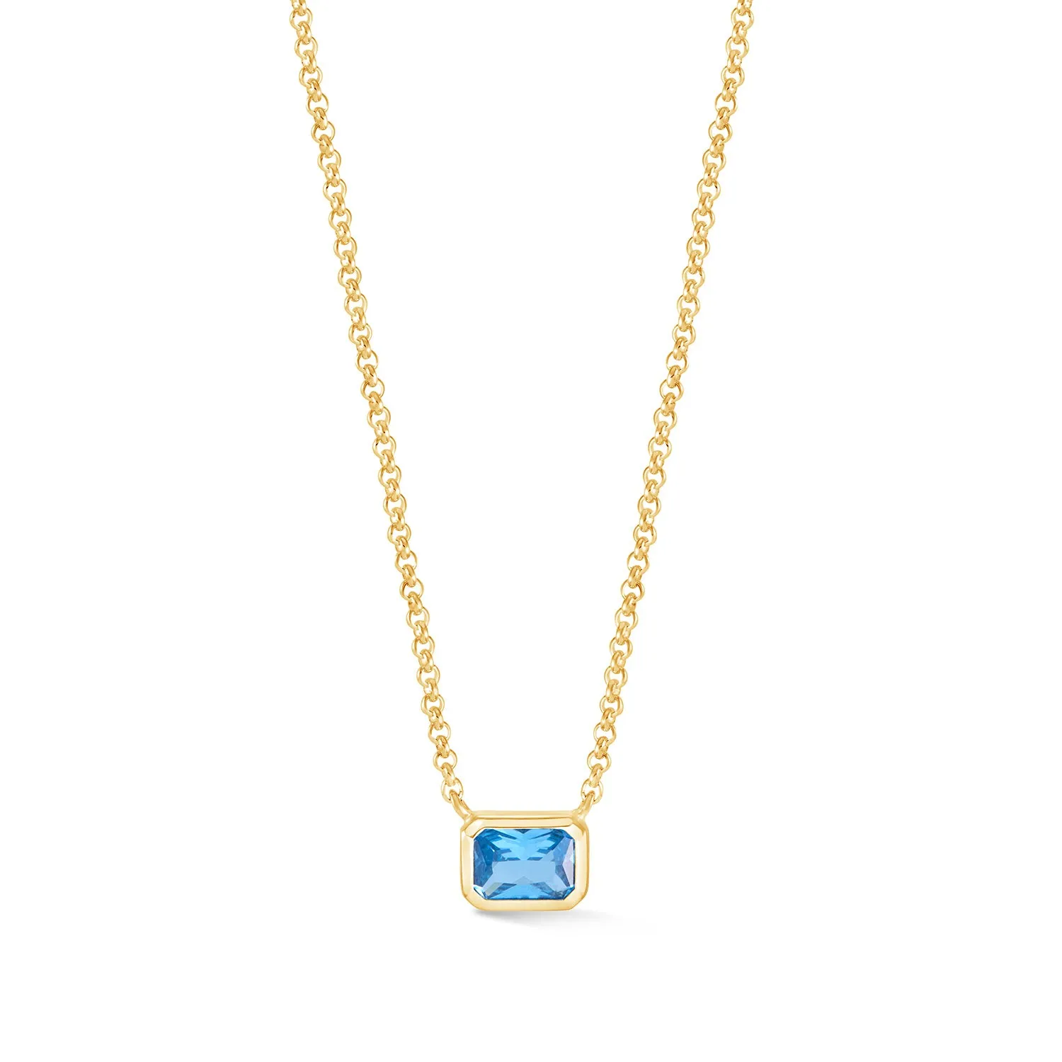 Octagon Blue Topaz Tutti Frutti Necklace sold by Dower & Hall product image thumbnail 4