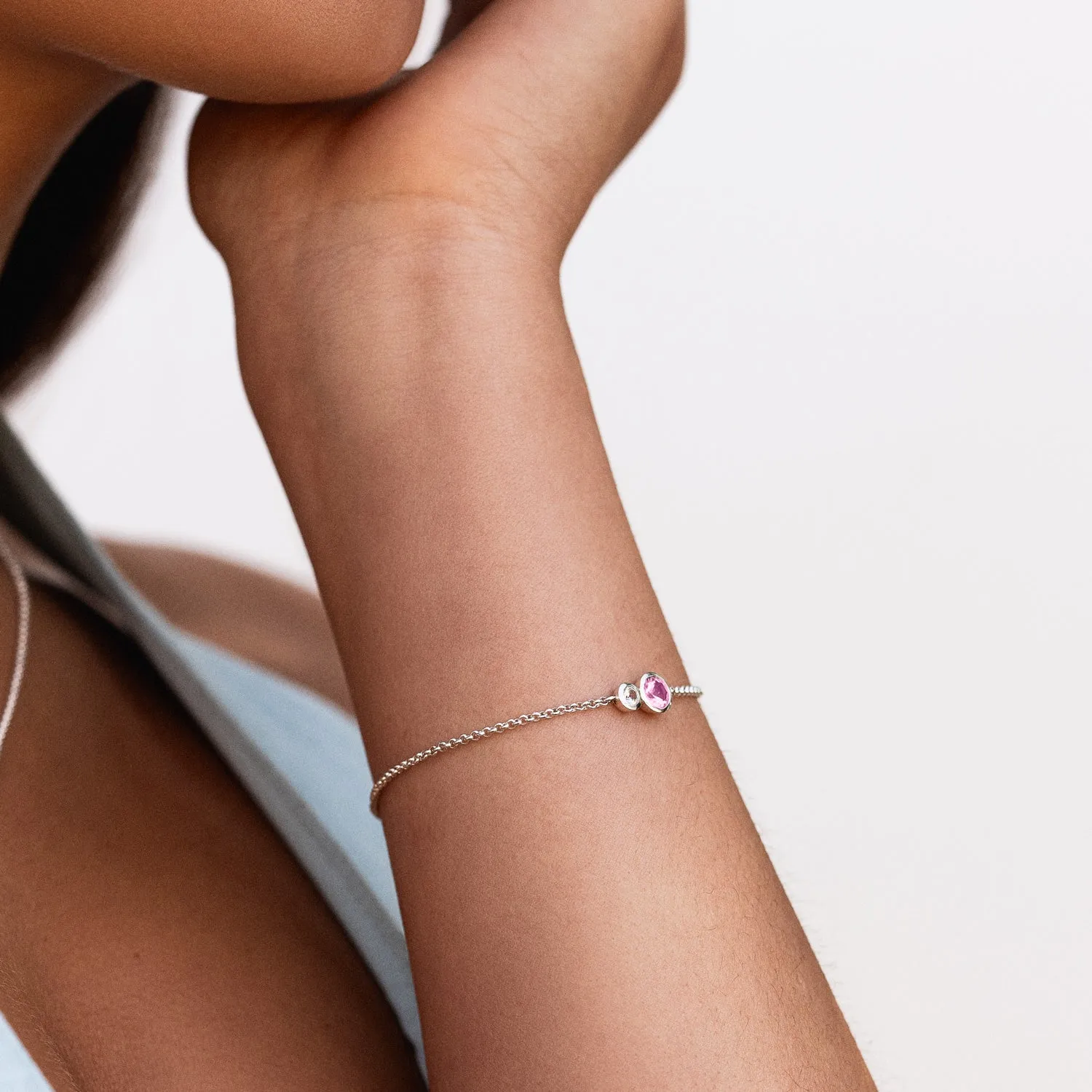 'Rose' Tutti Frutti Duo Chain Bracelet sold by Dower & Hall product image thumbnail 5