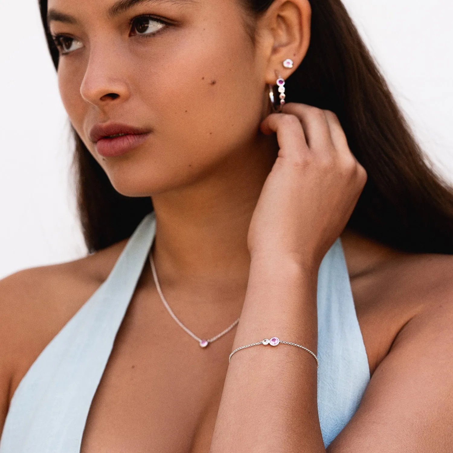 'Rose' Tutti Frutti Duo Chain Bracelet sold by Dower & Hall product image thumbnail 3