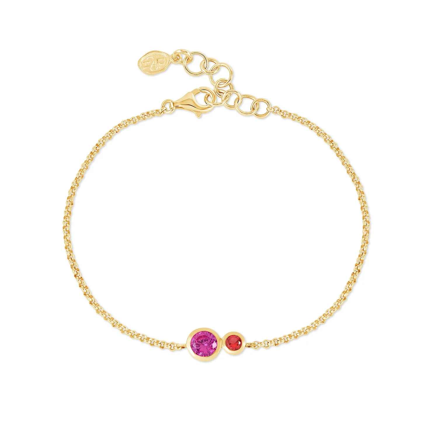 'Pinks' Tutti Frutti Duo Chain Bracelet sold by Dower & Hall product image thumbnail 4