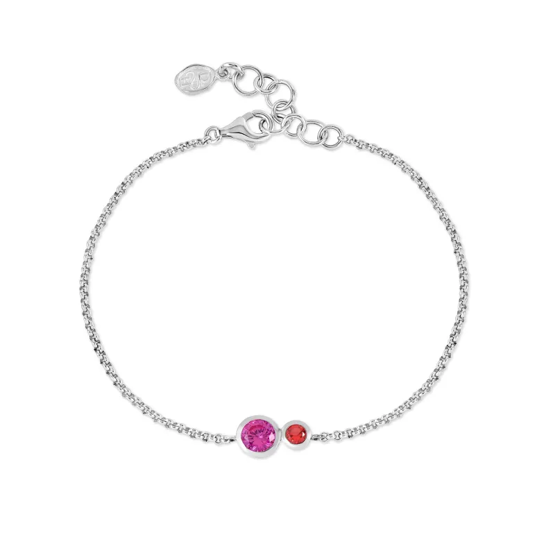 'Pinks' Tutti Frutti Duo Chain Bracelet sold by Dower & Hall