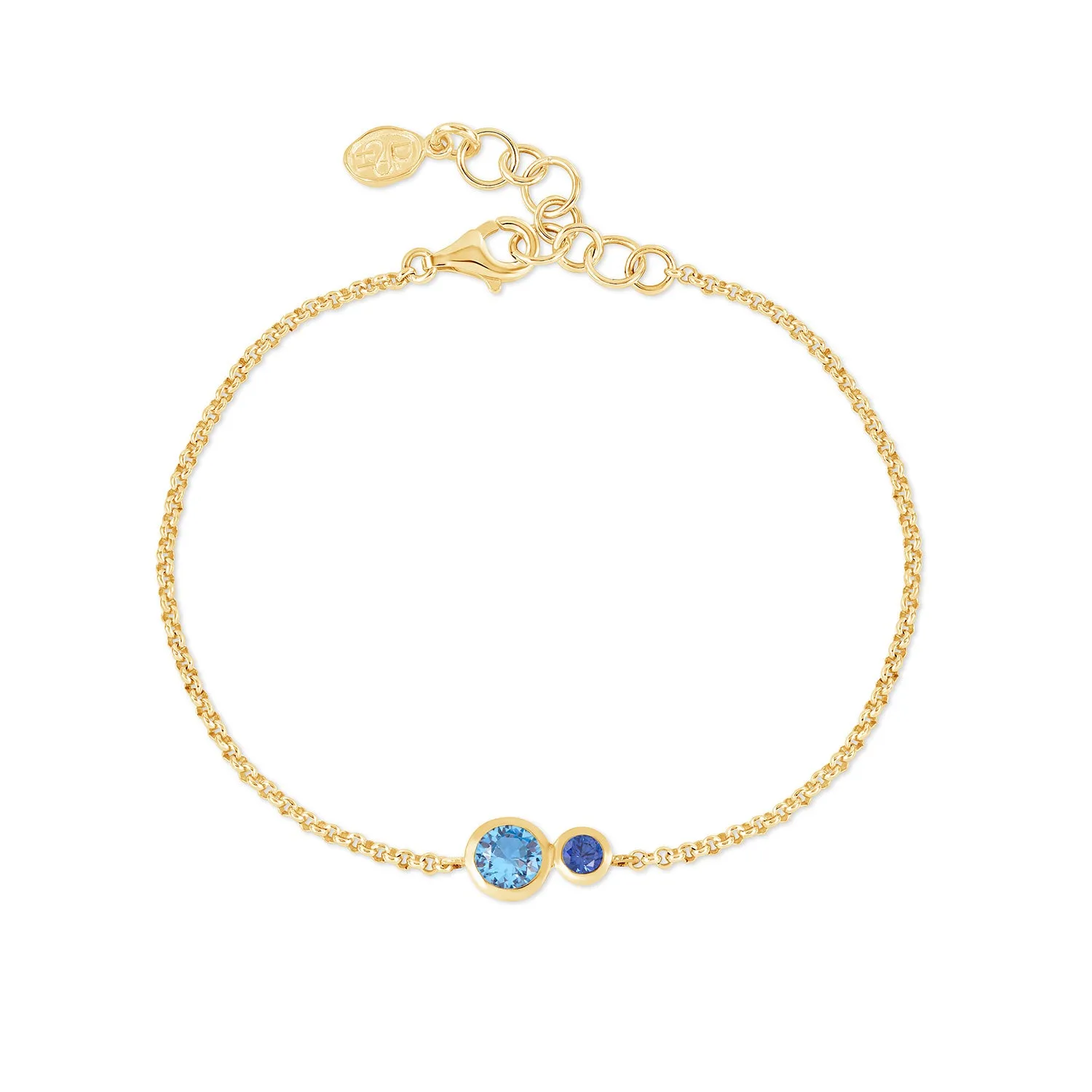 'Blues' Tutti Frutti Duo Chain Bracelet sold by Dower & Hall product image thumbnail 4