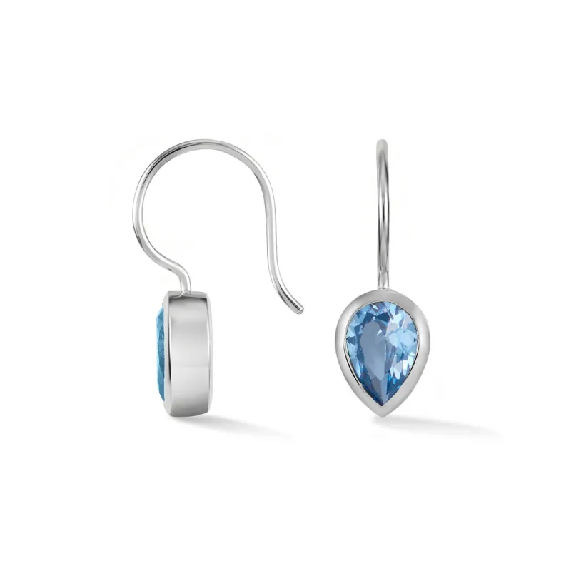 Pear Blue Topaz Earrings sold by Dower & Hall