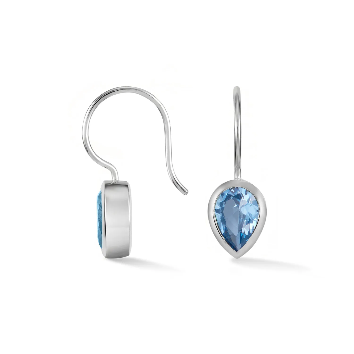 Pear Blue Topaz Earrings sold by Dower & Hall