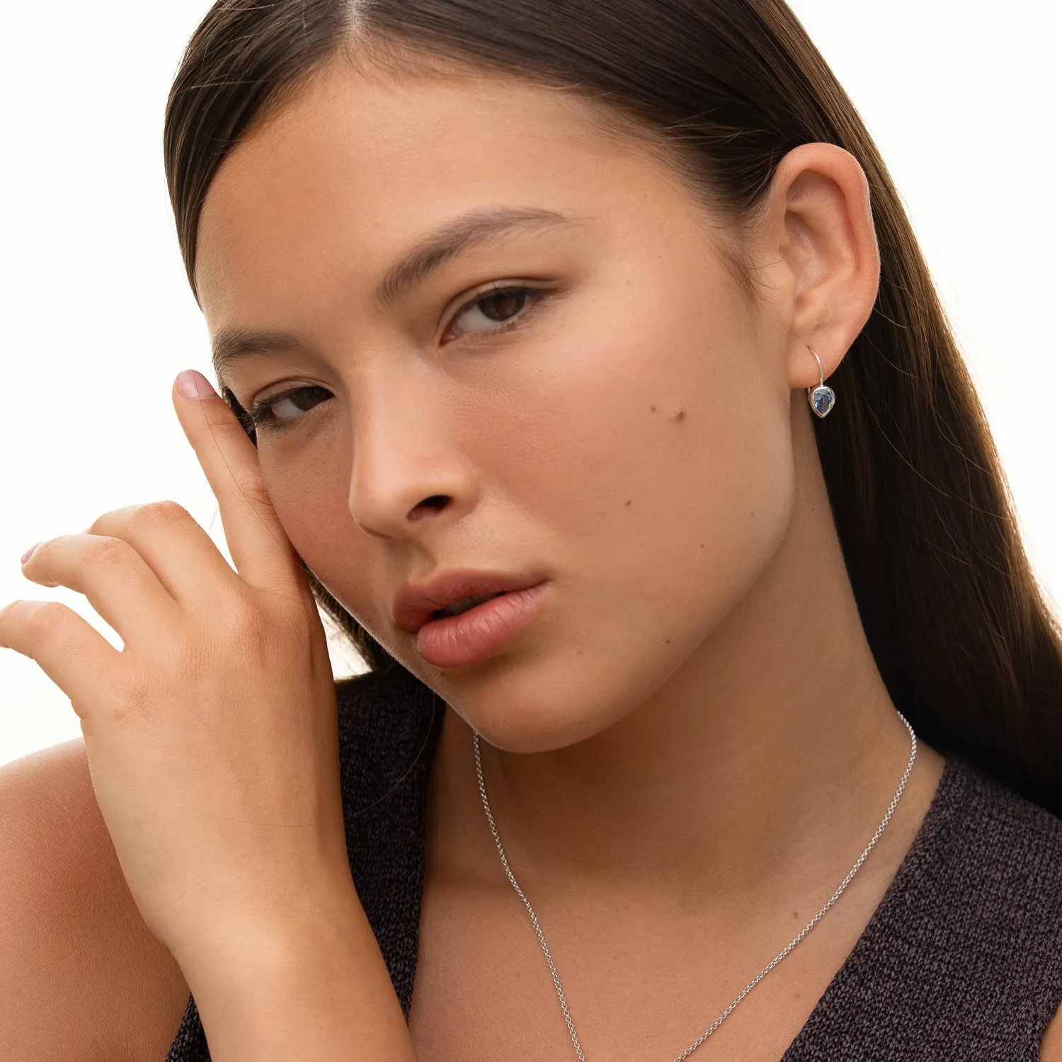 Pear Blue Topaz Earrings sold by Dower & Hall product image thumbnail 2