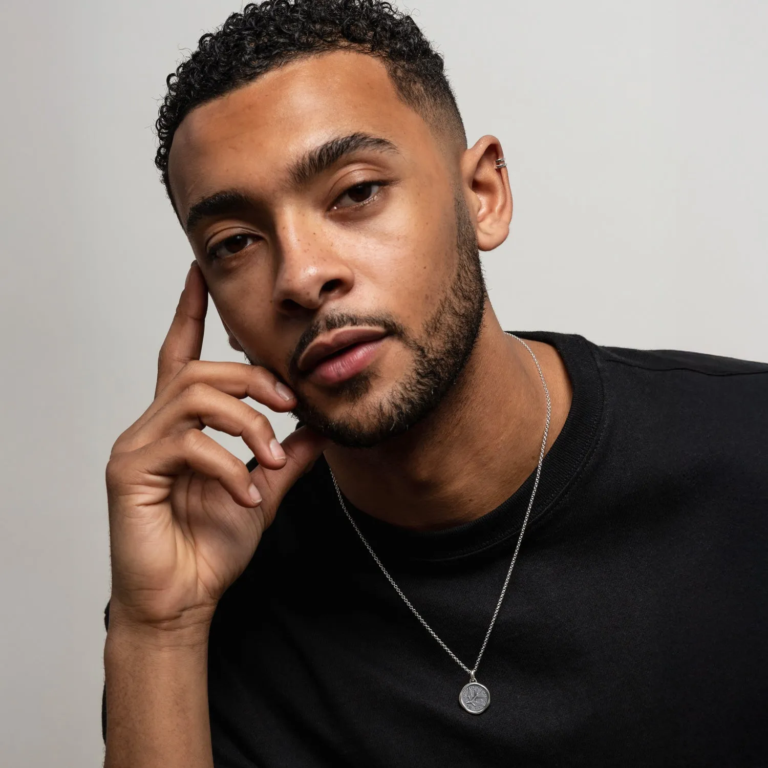 Men's Flying Swallow Talisman Necklace sold by Dower & Hall product image thumbnail 3