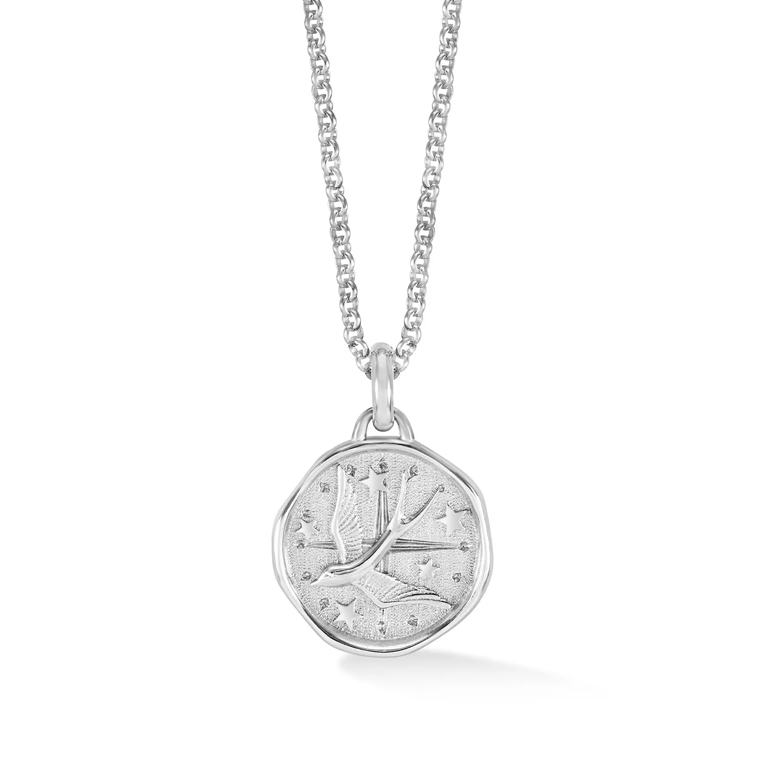 Flying Swallow Talisman Necklace sold by Dower & Hall