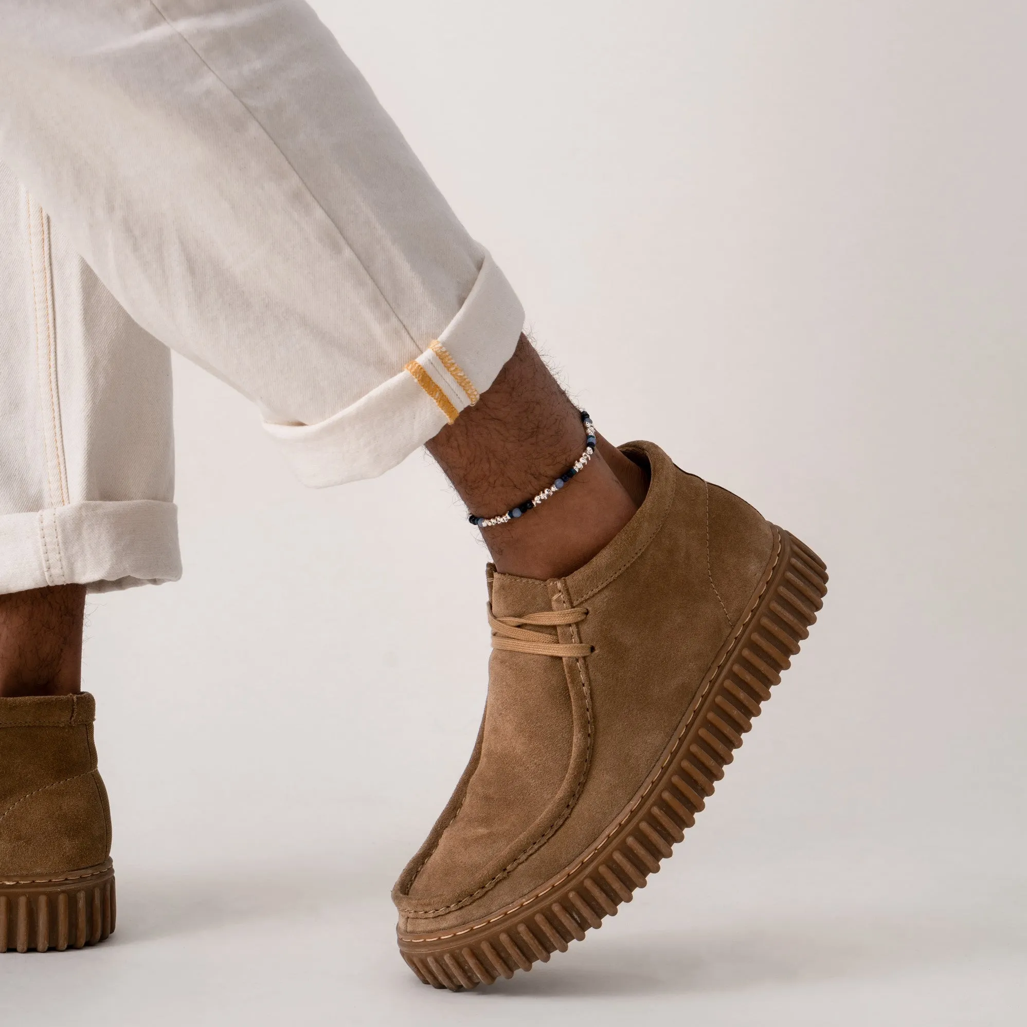 Men's Gemstones Jagged Silver Nugget Anklet sold by Dower & Hall product image thumbnail 2