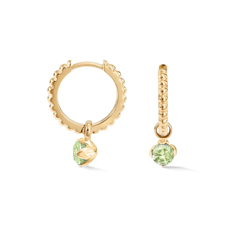 Peridot Orissa Hoops sold by Dower & Hall