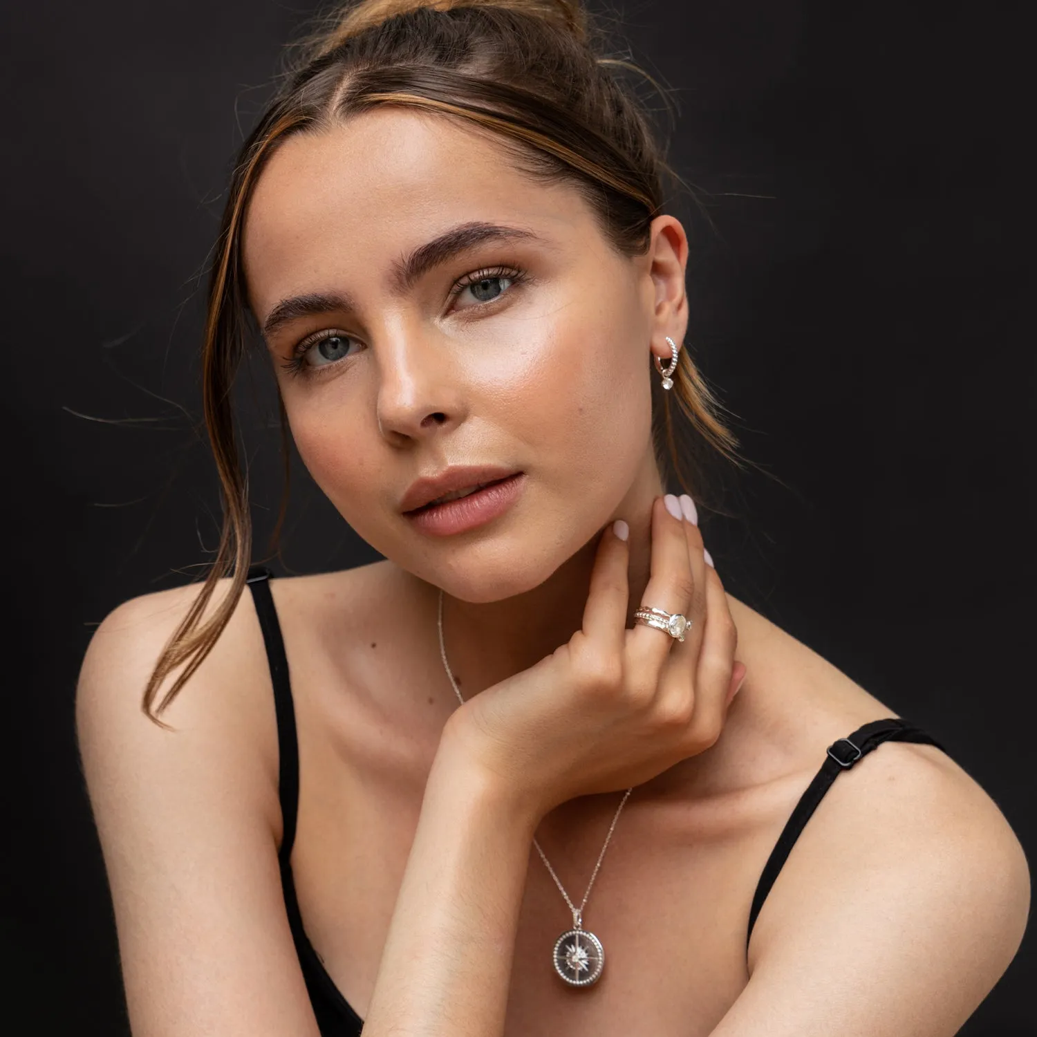 White Topaz Orissa Hoops sold by Dower & Hall product image thumbnail 5