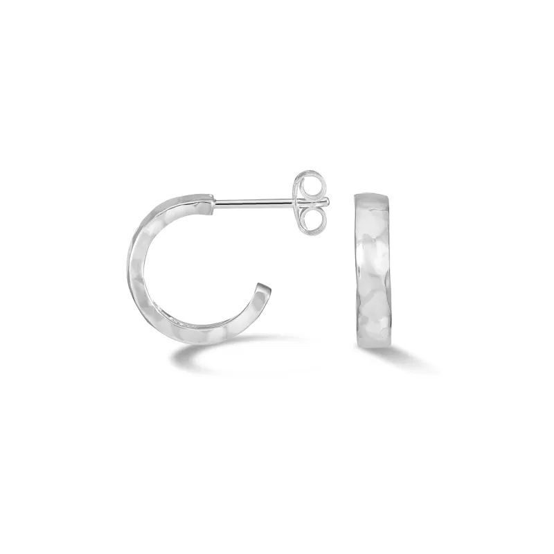 14mm Hammered Nomad Hoops sold by Dower & Hall