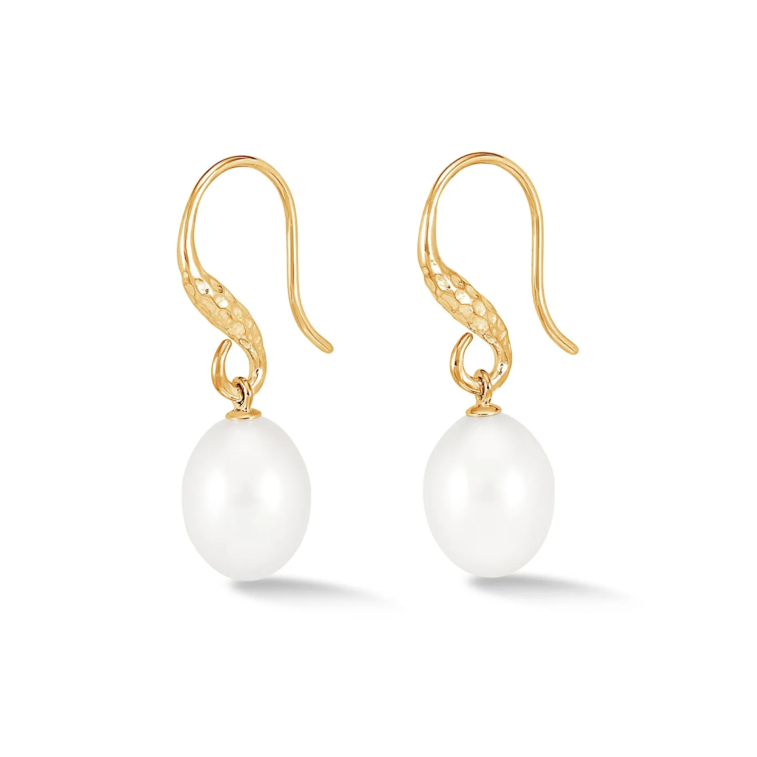 12mm Oval White Freshwater Pearl Drop Earrings sold by Dower & Hall product image thumbnail 5