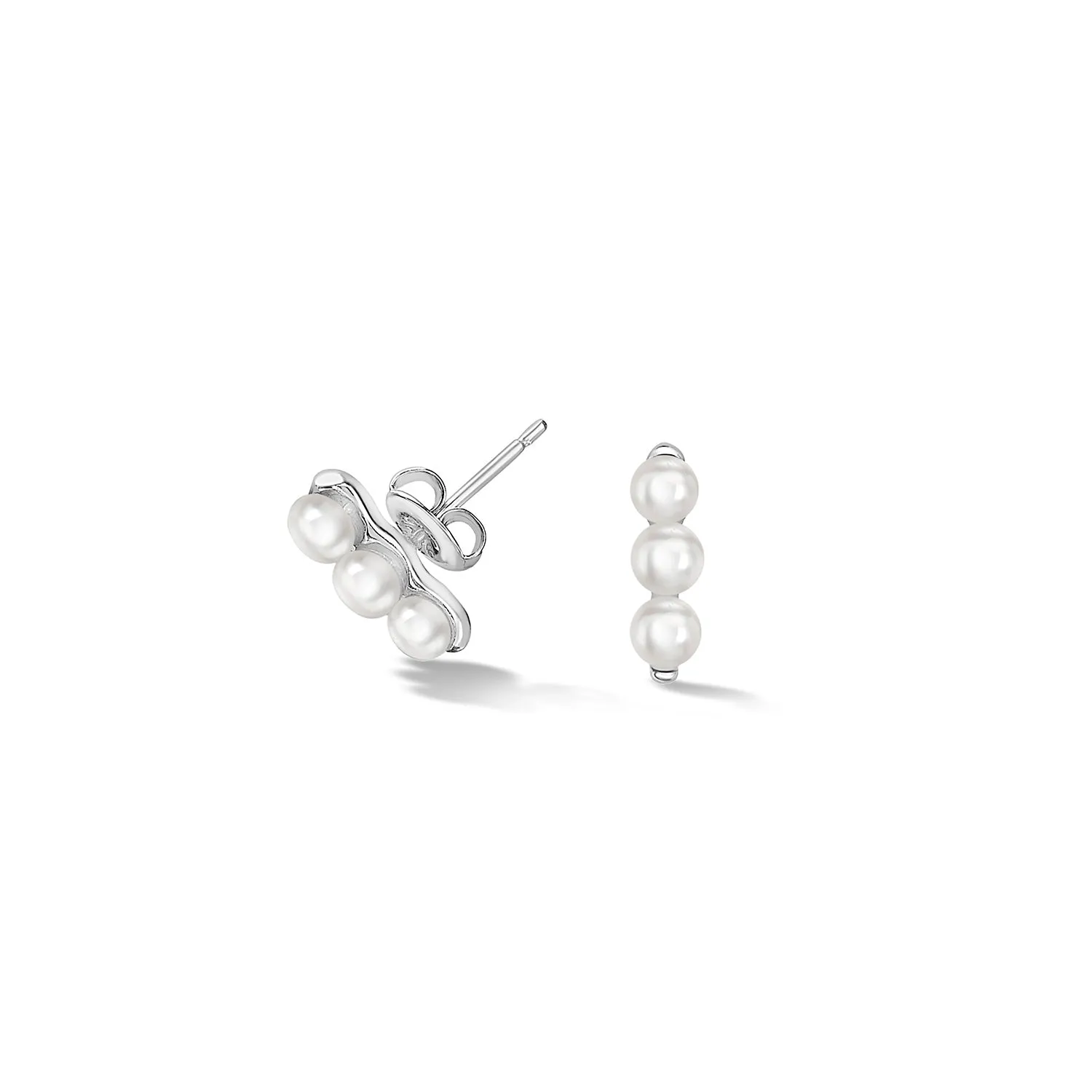 Timeless Triple Pearl Bar Studs sold by Dower & Hall product image thumbnail 4