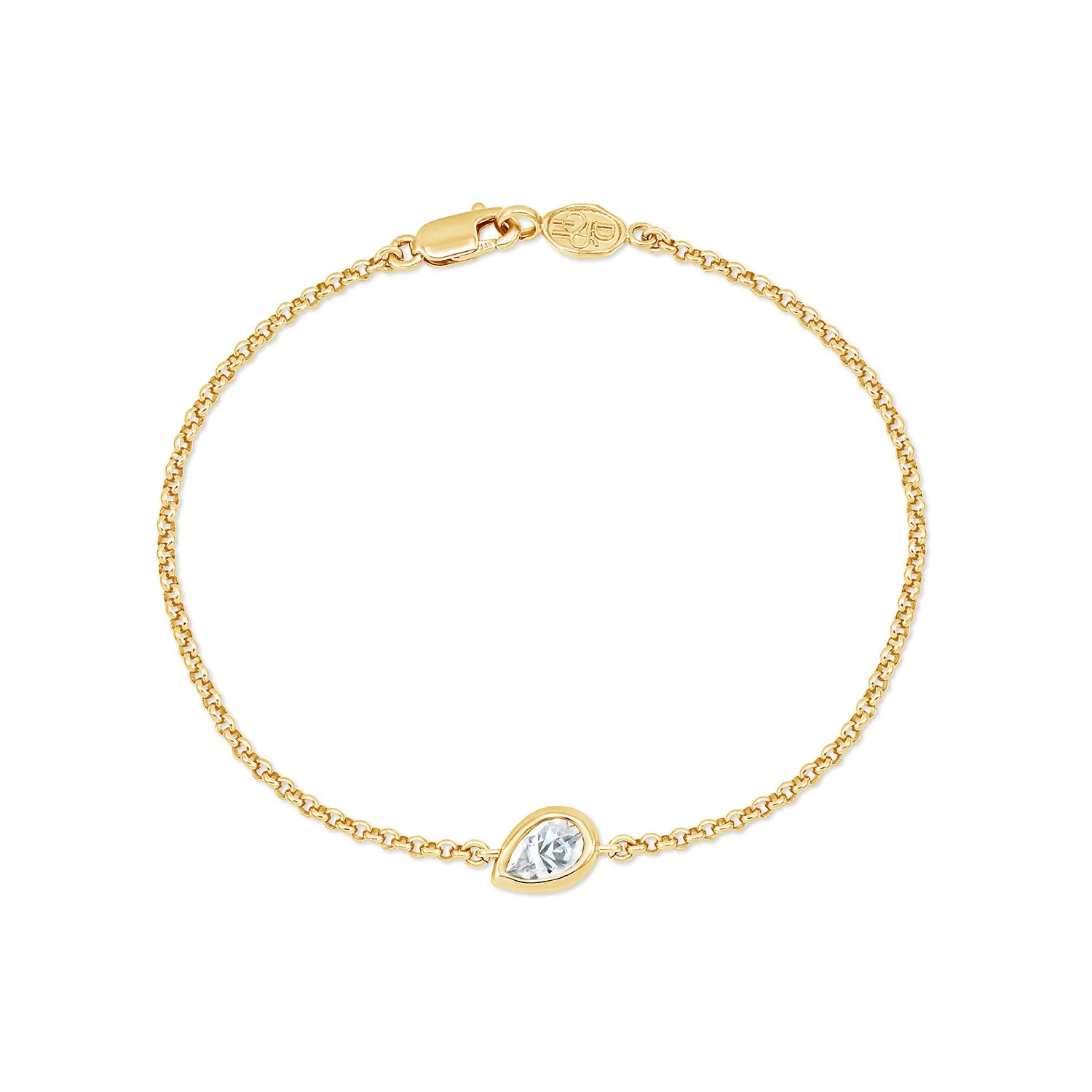 9k Pear Diamond Tutti-Frutti Chain Bracelet sold by Dower & Hall