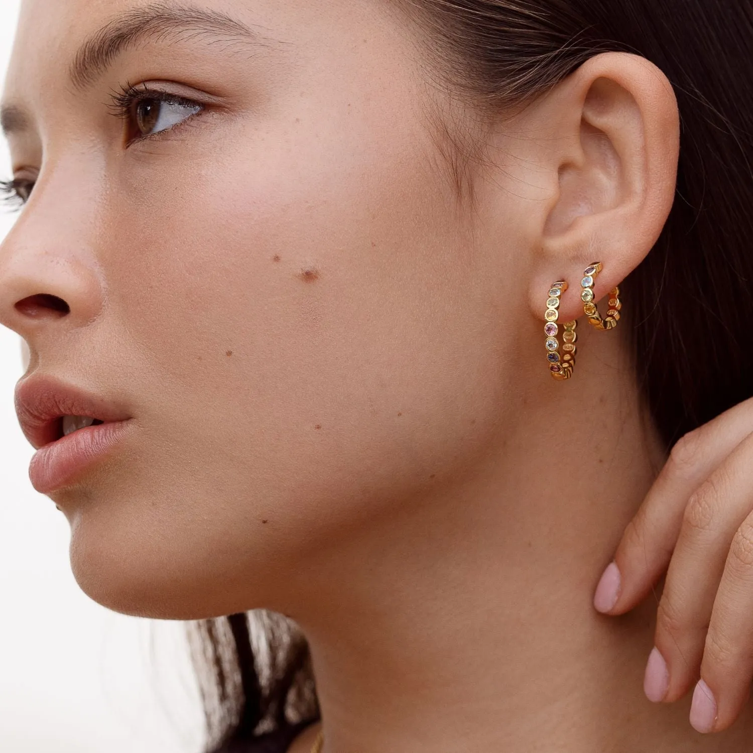 Tutti Frutti Huggie Hoops sold by Dower & Hall product image thumbnail 2