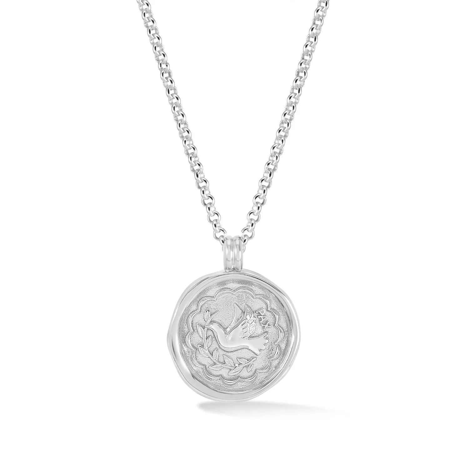 Men's Peace Dove Talisman Necklace sold by Dower & Hall