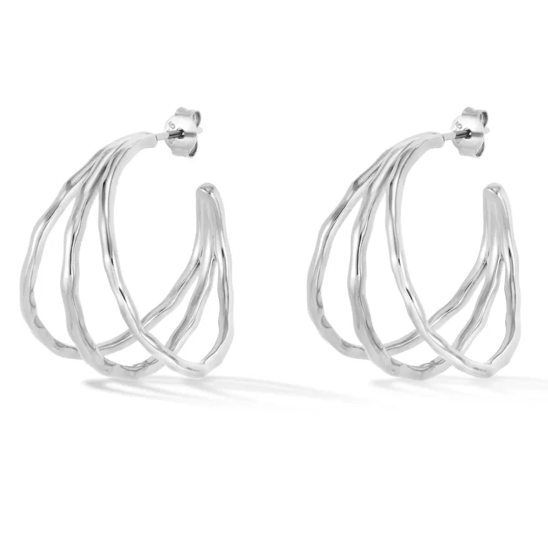 Large Triple Row Waterfall Hoops sold by Dower & Hall