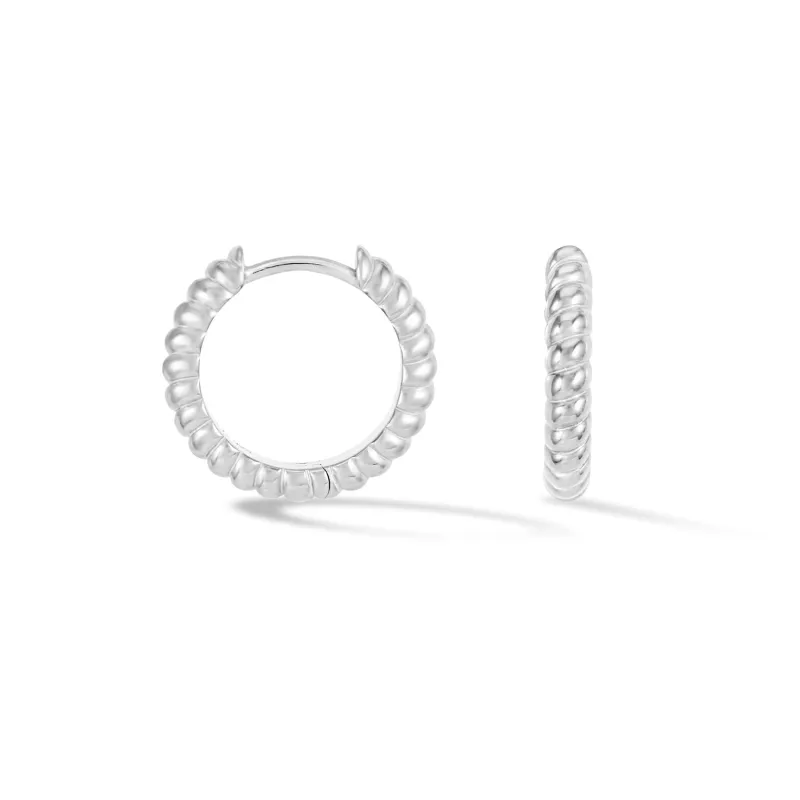 Men's Small Twist Hoops sold by Dower & Hall