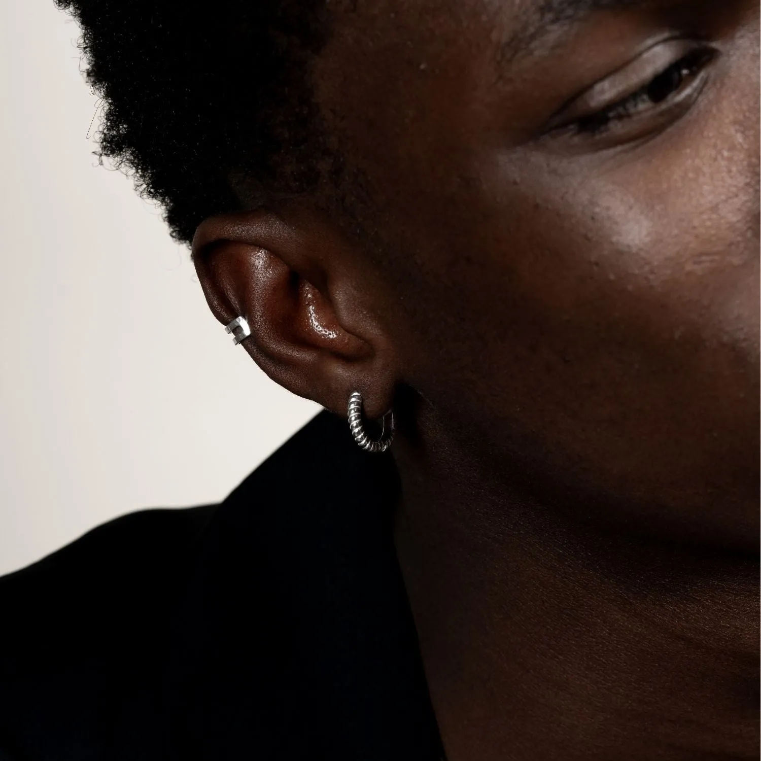 Men's Small Twist Hoops sold by Dower & Hall product image thumbnail 2