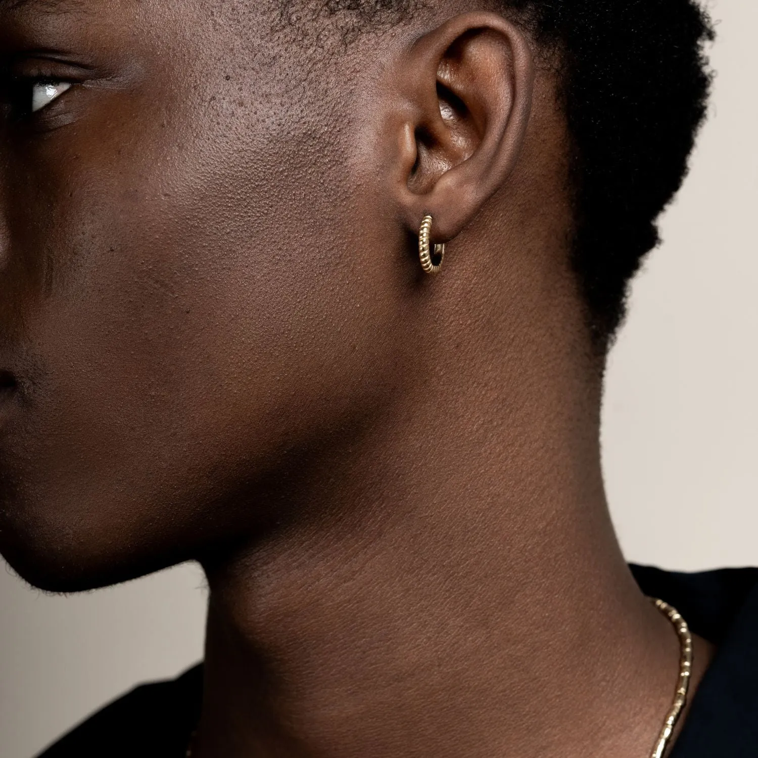 Men's Small Twist Hoops sold by Dower & Hall product image thumbnail 5