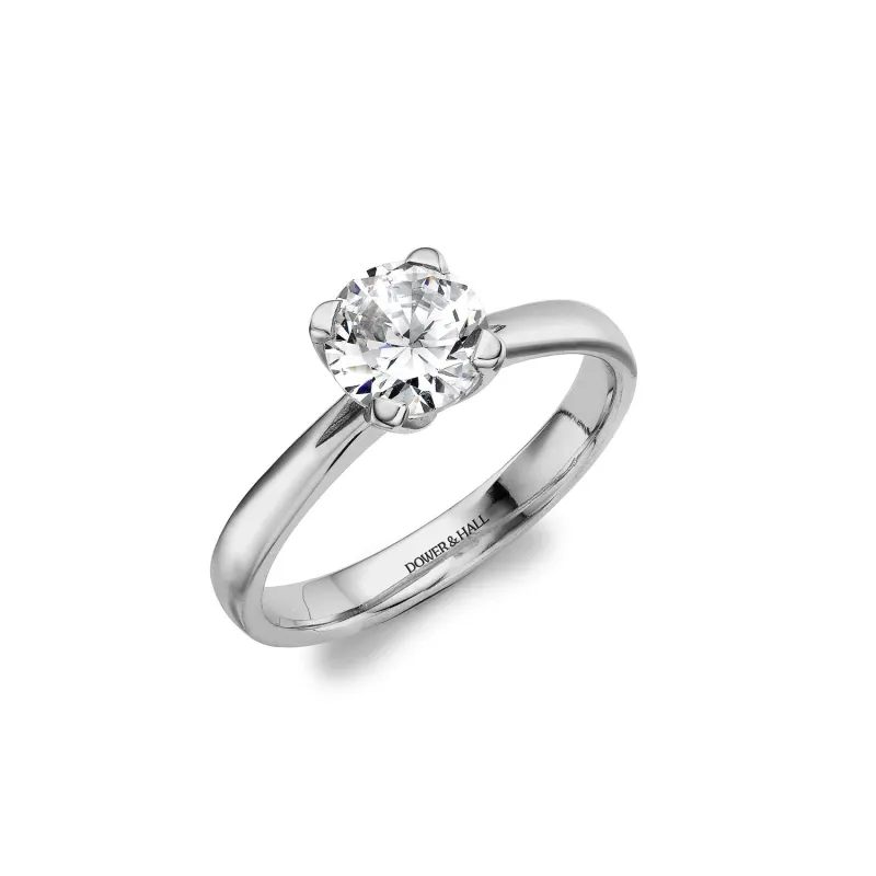 Lotus Diamond Engagement Ring sold by Dower & Hall