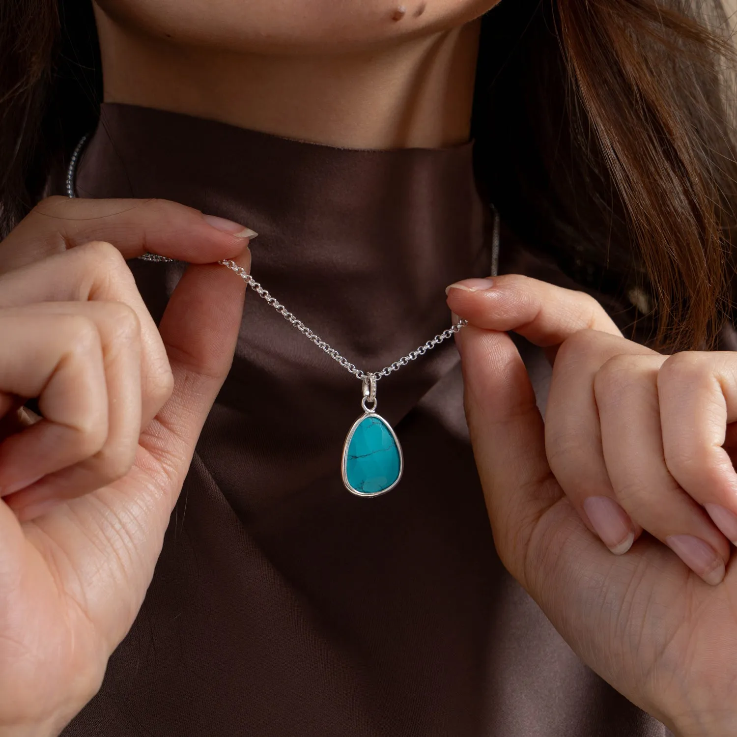 Turquoise Pebble Pendant sold by Dower & Hall product image thumbnail 2