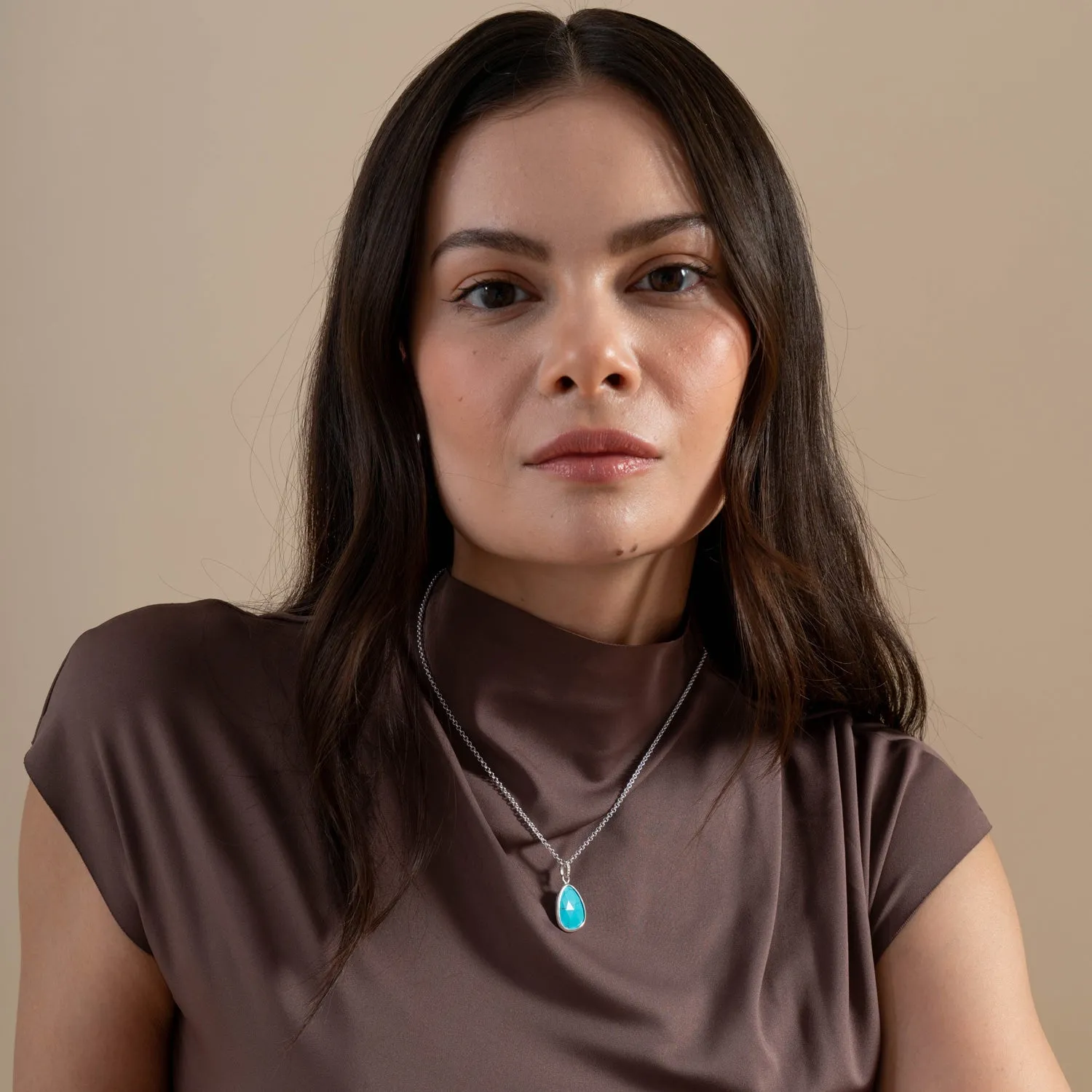 Turquoise Pebble Pendant sold by Dower & Hall product image thumbnail 3