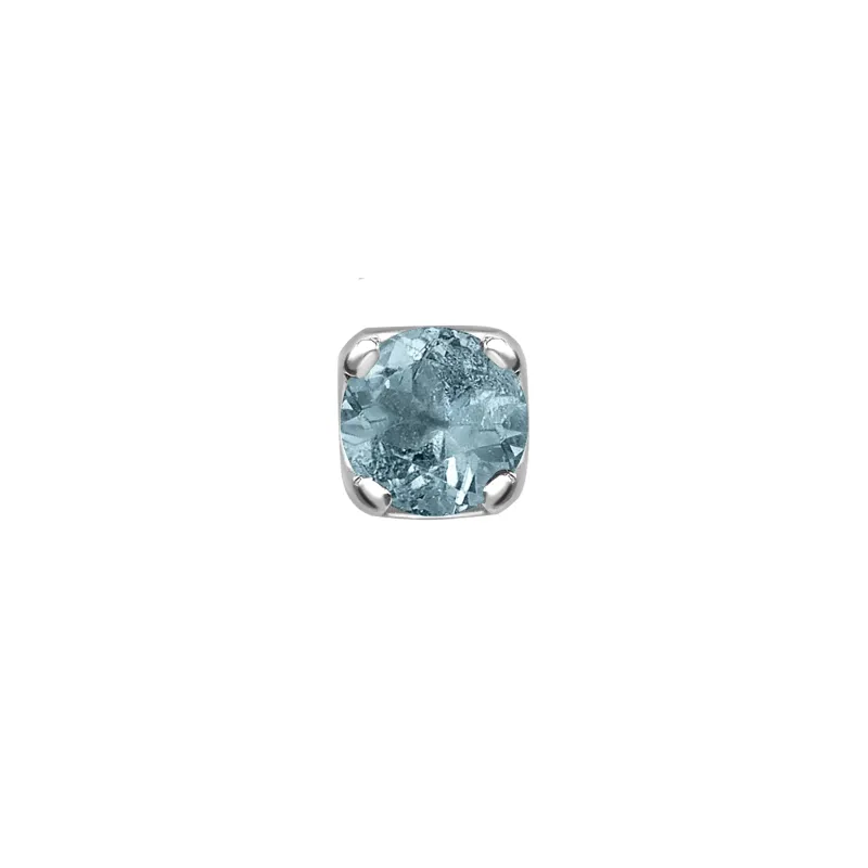 Men's Single 6mm Aquamarine Stud sold by Dower & Hall