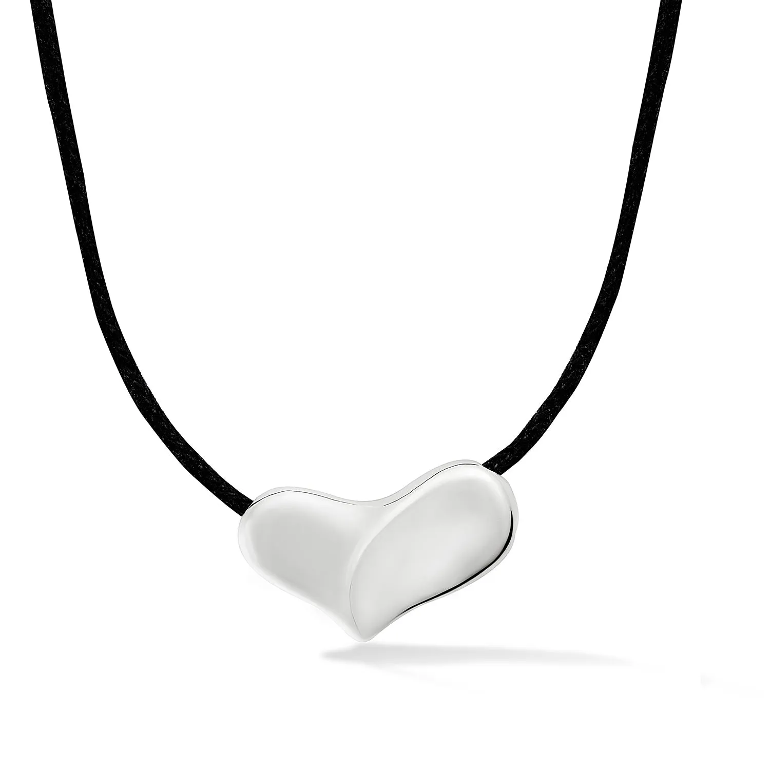 Medium Puff Heart Cord Necklace sold by Dower & Hall product image thumbnail 3