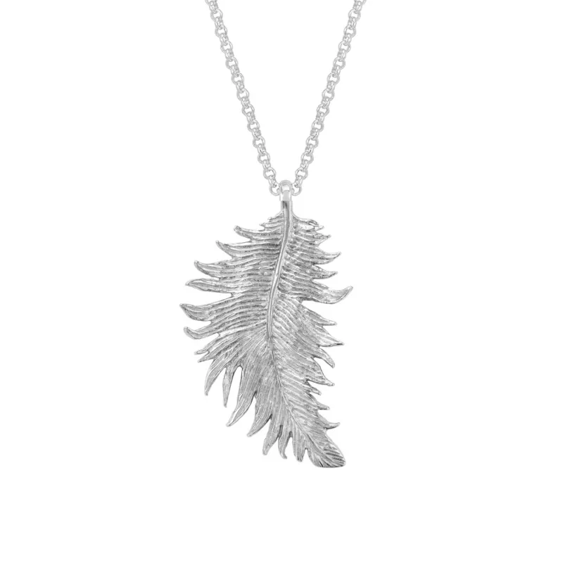 Men's Large Feather Pendant sold by Dower & Hall