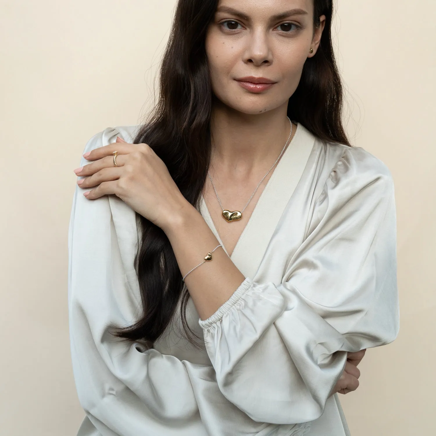 Mini Puff Heart Bracelet sold by Dower & Hall product image thumbnail 3