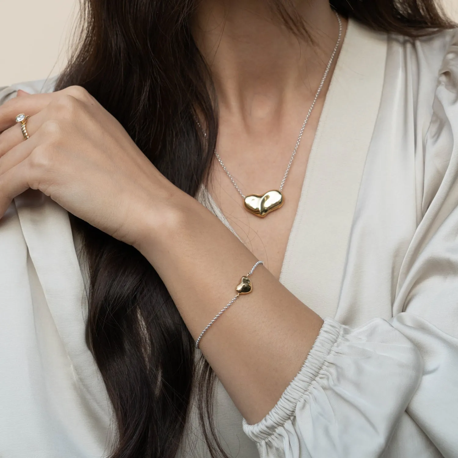 Mini Puff Heart Bracelet sold by Dower & Hall product image thumbnail 5