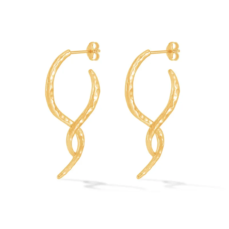 Entwined Large Double Twist Hoops sold by Dower & Hall