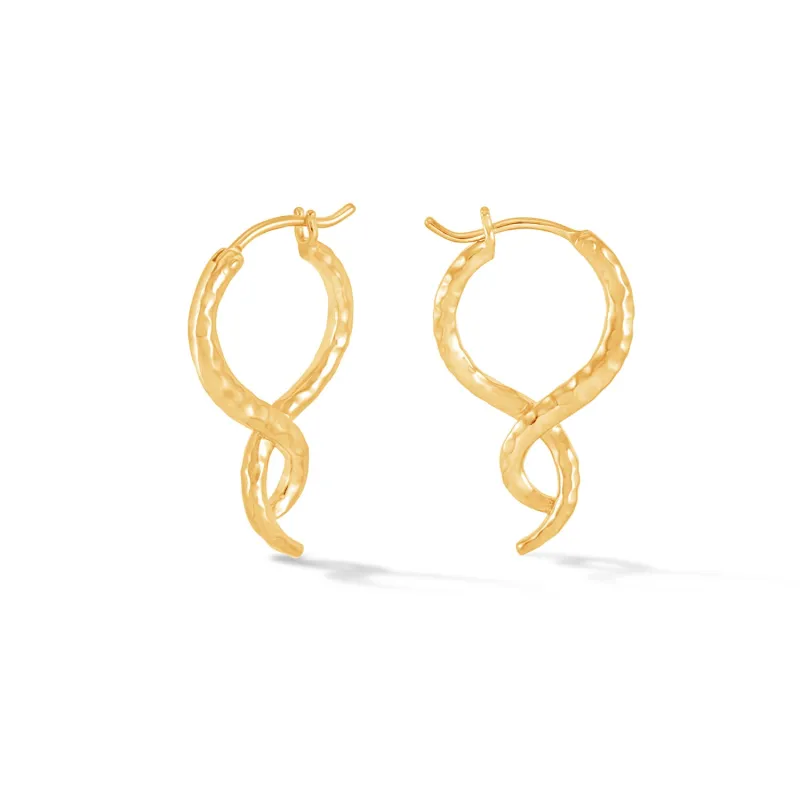 Entwined Small Double Twist Hoops sold by Dower & Hall